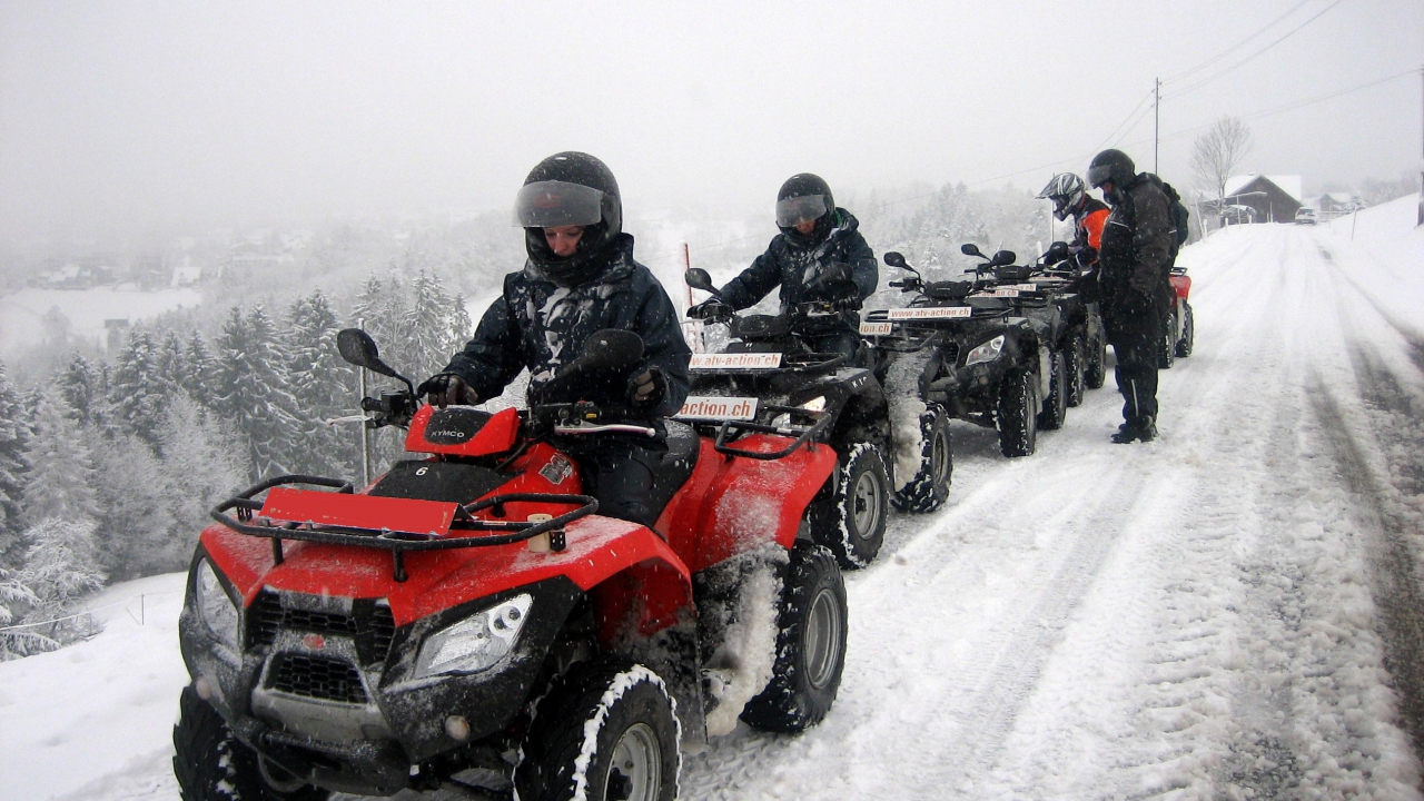 Quad Tour im Schnee 2h, mit Fondue im Appenze... geschenkparadies.ch