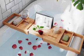 Plateau de baignoire, en bambou