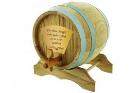 Botte di quercia, 2 litri, con incisione