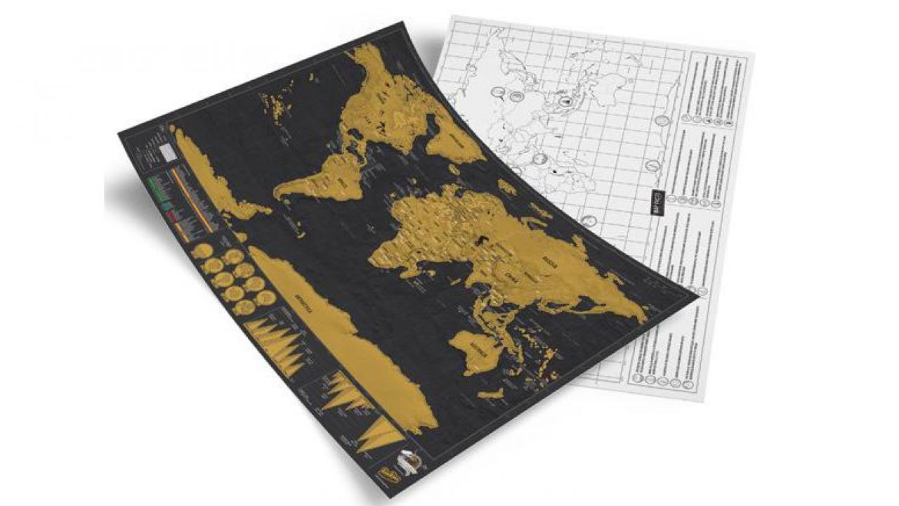 Mappemonde à gratter