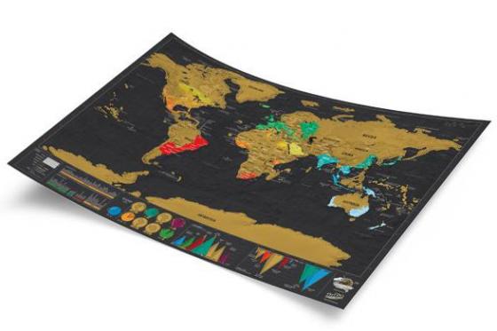 Carte du monde à gratter Deluxe Cadeau | Super Insolite