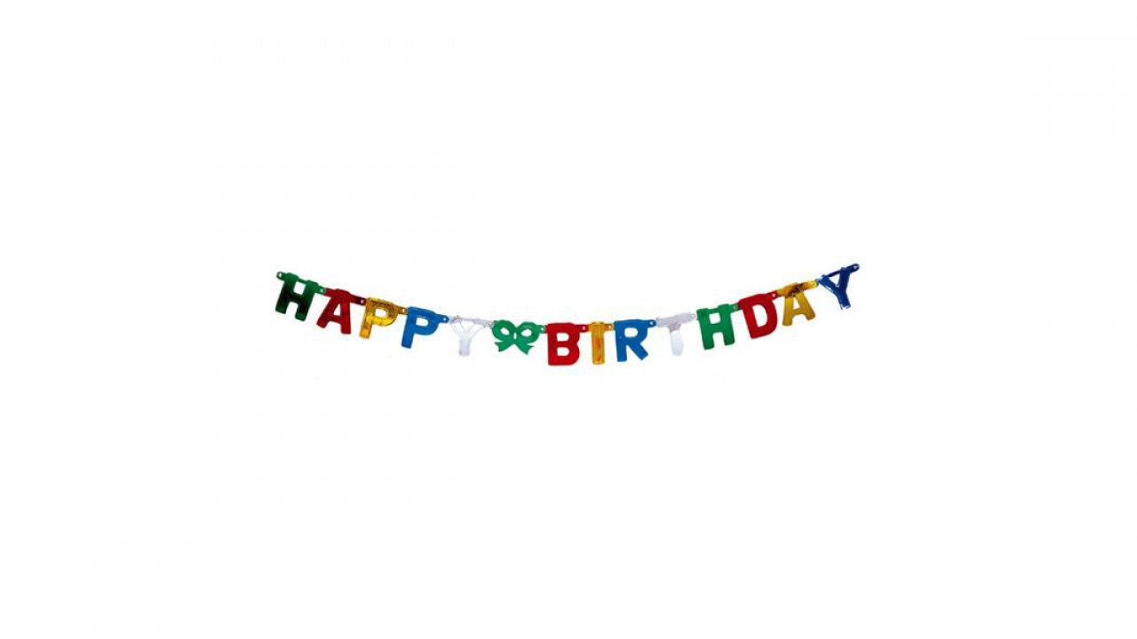 Happy Birthday Buchstabengirlande – Metallic, Für Geburtstagsdeko & Partys