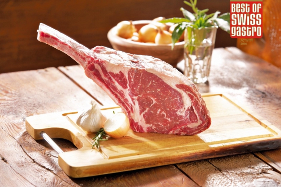 Tomahawk-Steak für 2 - Heritage Angus Beef auf heissem Stein  