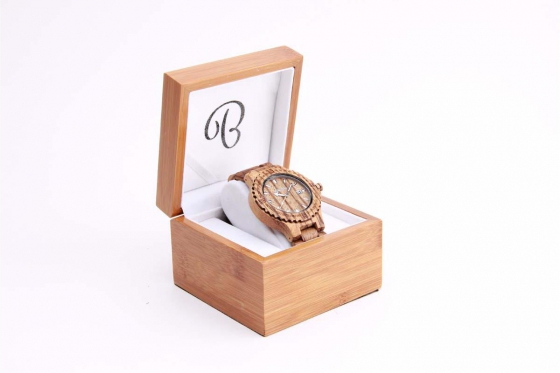 Bambuu Holzuhr - Zebraholz classic 1 