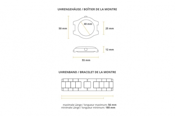 Bambuu Holzuhr - Zebrano ronda 3 