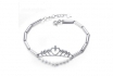 Silber Armband Crown - mit Zirkonia 