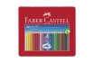 Faber-Castell Colour Grip - Étui en métal 24 crayons de couleurs 