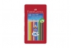 Faber-Castell Colour Grip - Étui en métal 12 crayons de couleurs 