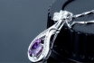 Silber Halskette - Purple Drops 3