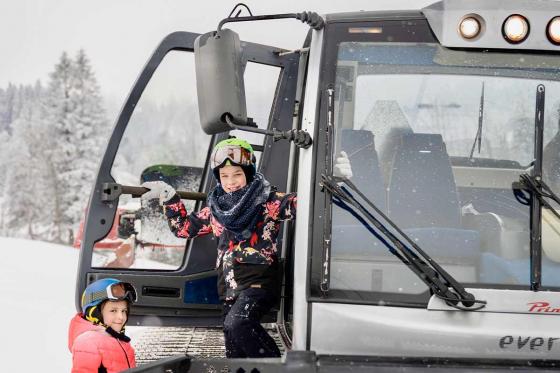 Copilot im Pistenfahrzeug - Geschenkidee auf dem Brunni 1 