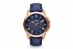 Montre Homme Fossil - Grant Cuir Rose Or 