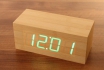 Wooden LED Wecker - The Cube Bambuu 
