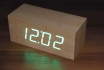 Wooden LED Wecker - The Cube Bambuu 2