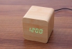 Wooden LED Wecker  - The Karma bambus 