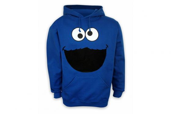 Kapuzenpullover Sesamstrasse - Hoodie Krümelmonster Gesicht  