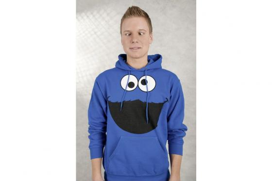 Kapuzenpullover Sesamstrasse - Hoodie Krümelmonster Gesicht 1 