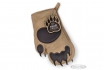 Gants pour le four pattes d'ours - marron, en coton, 2 parties 