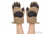 Gants pour le four pattes d'ours - marron, en coton, 2 parties 1