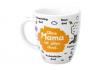 Tasse Ohne Mama ist alles doof - blanc avec impression, porcelaine 