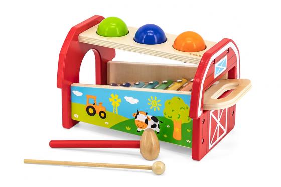 Klopfbank bunt - mit Xylophon  