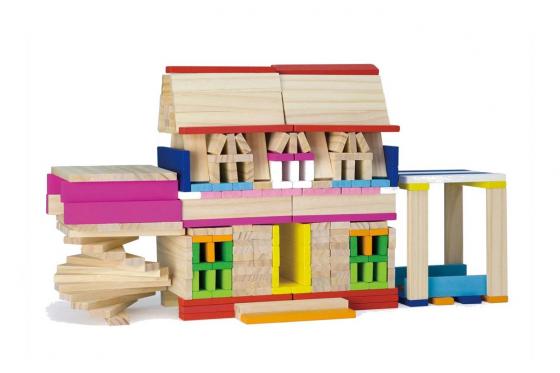 250 Holzbausteine - ähnlich Kapla  