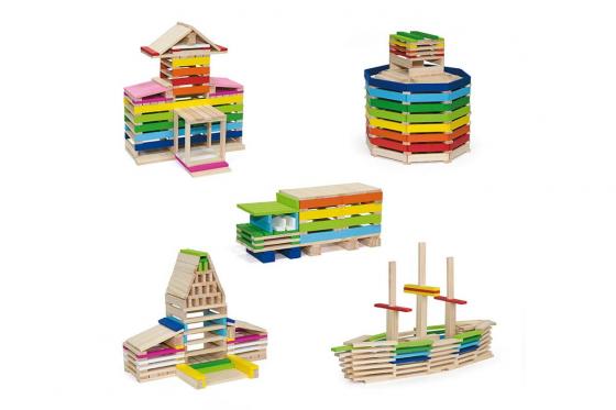 250 Holzbausteine - ähnlich Kapla 3 