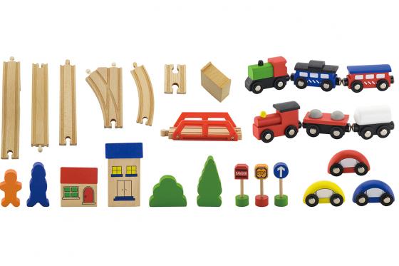 Petit train pour enfant - 49 pièces en bois 2 