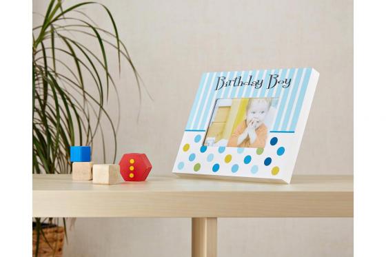 Cadre photo bébé LED - Birthday Boy 2 