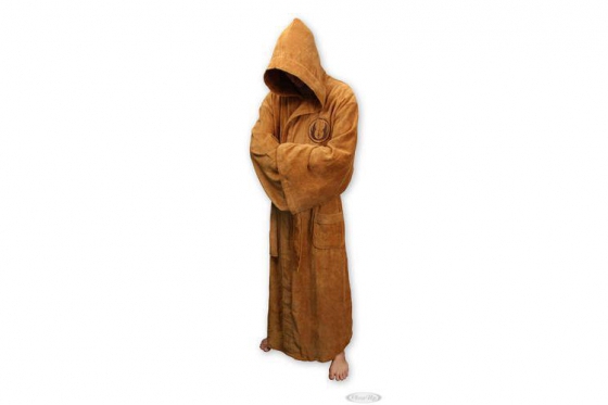 Star Wars Bademantel Jedi - aus Baumwolle/Velour, mit Gürtel & Kapuze  