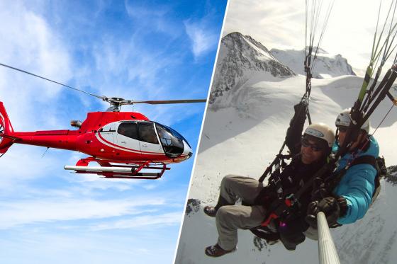 Verbier Helikopterflug - inkl. Gleitschirmfliegen und Erinnerungsfotos  