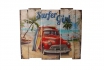 Image en bois Vintage Surfing - 60 x 50cm 