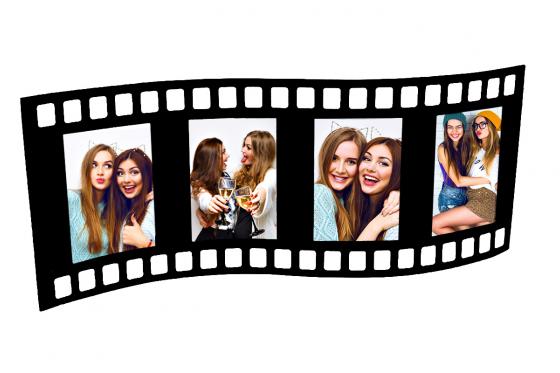 Filmstreifen Bilderrahmen - für 4 Fotos  