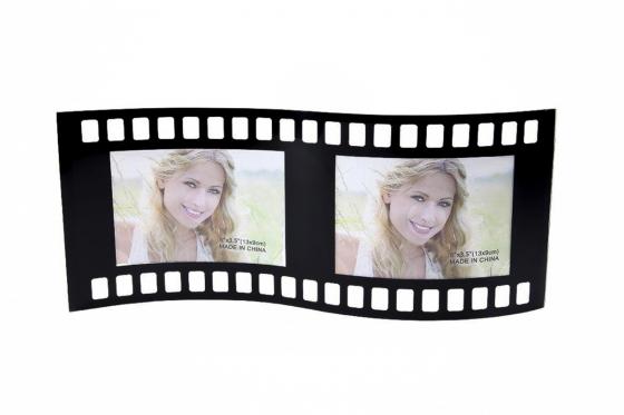 Bilderrahmen Filmrolle - aus Glas - für 2 Fotos  