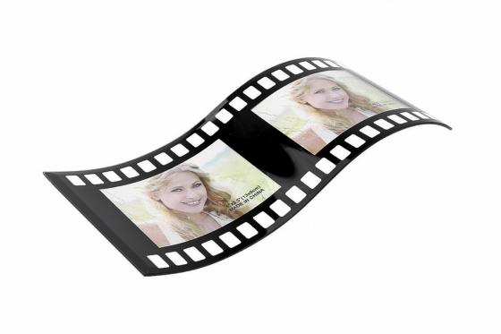 Bilderrahmen Filmrolle - aus Glas - für 2 Fotos 1 