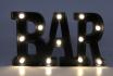 LED Schriftzug - BAR - schwarz 