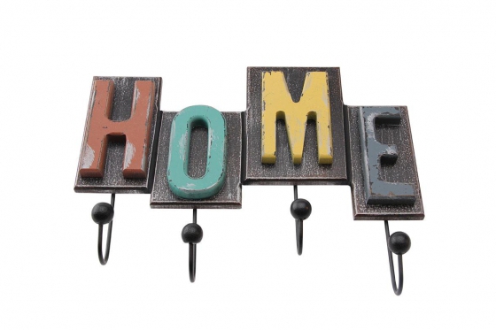 Garderobenhaken HOME - mit 4 Haken  