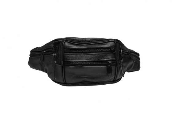 Leder Bauchtasche - mit vielen Fächern  