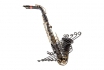 Saxophon  - Vintage Deko - 37cm hoch 