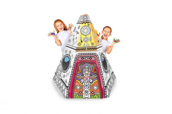 Tipi en carton - A colorier  