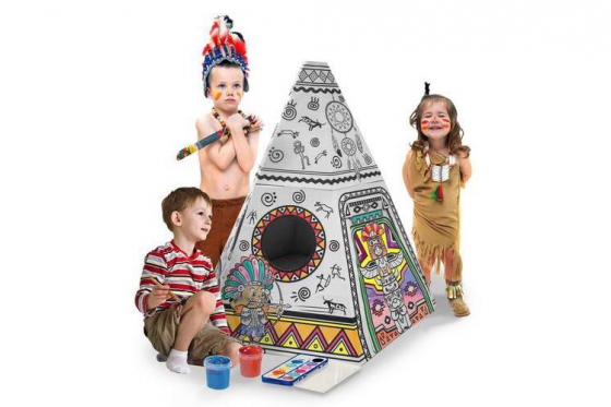 Tipi en carton - A colorier 2 
