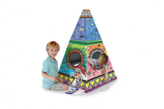 Tipi en carton - A colorier 3 