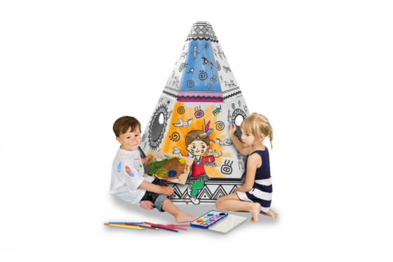 Tipi en carton - A colorier 4 