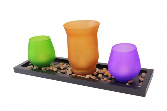 LED Kerze - mit Dekoplatte  