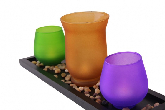 LED Kerze - mit Dekoplatte 1 