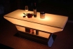 Table LED - 140x60x55cm - plaque de verre incluse 
