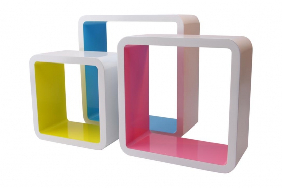 Étagère murale - 3 parties, carré  