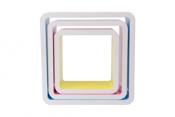 Étagère murale - 3 parties, carré 1 