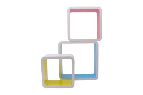 Étagère murale - 3 parties, carré 2 