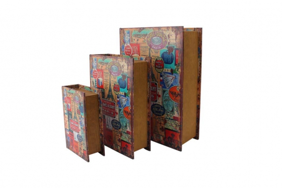 Bücher-Safe Paris - 3teilig  