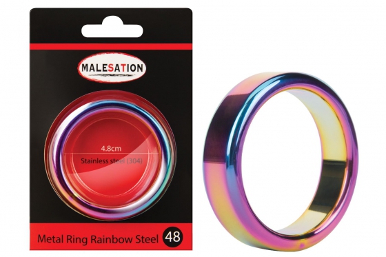 MALESATION Metal Ring  - Penisring Rainbow 48  